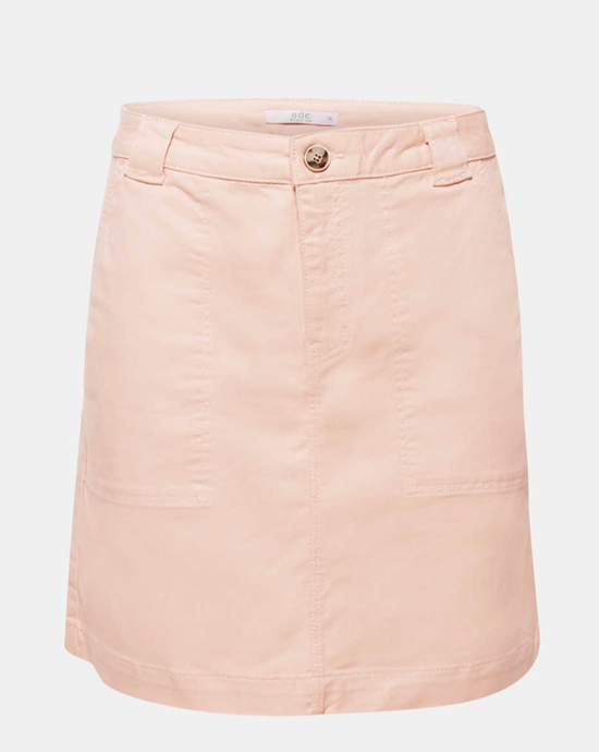 Stretch denim skirt with organic cotton