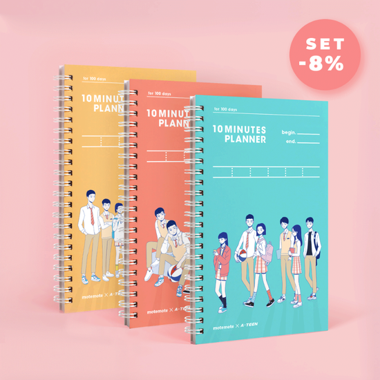 A-TEEN 10 Minute Planner 100DAYS SET (3EA)