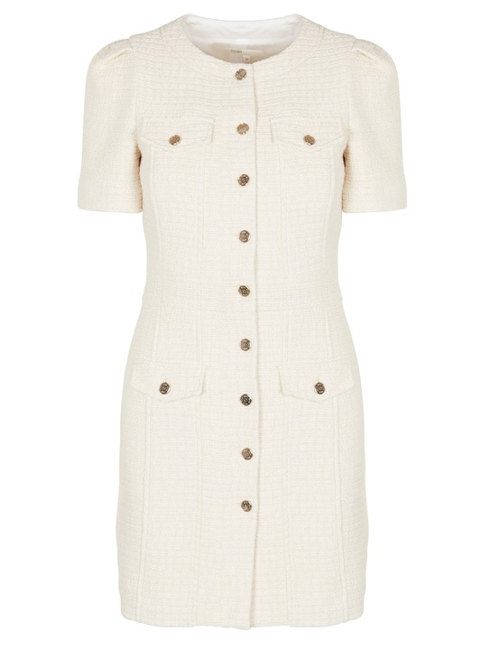 Short Tweed Style Straight Dress