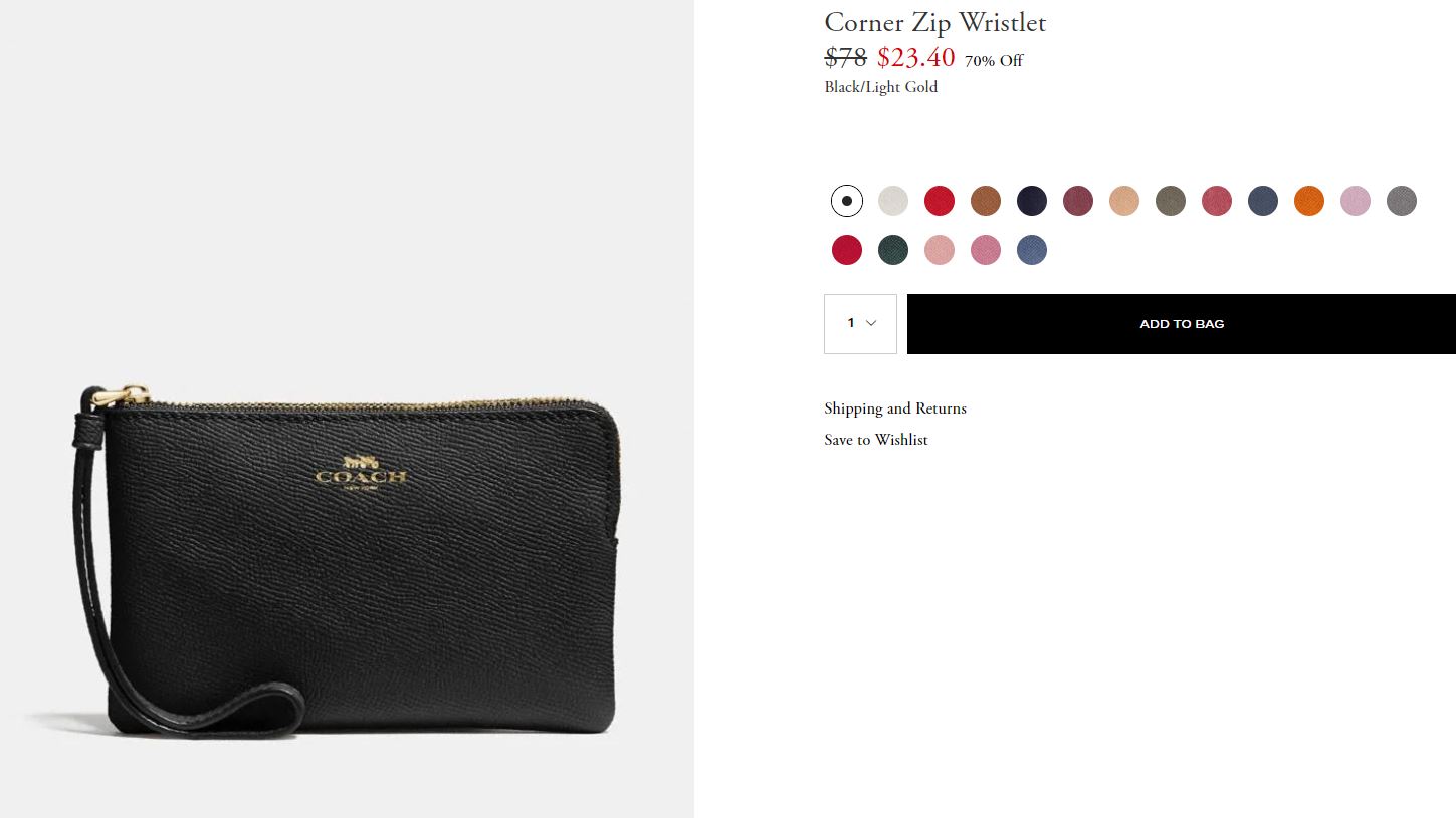 Corner Zip Wristlet
