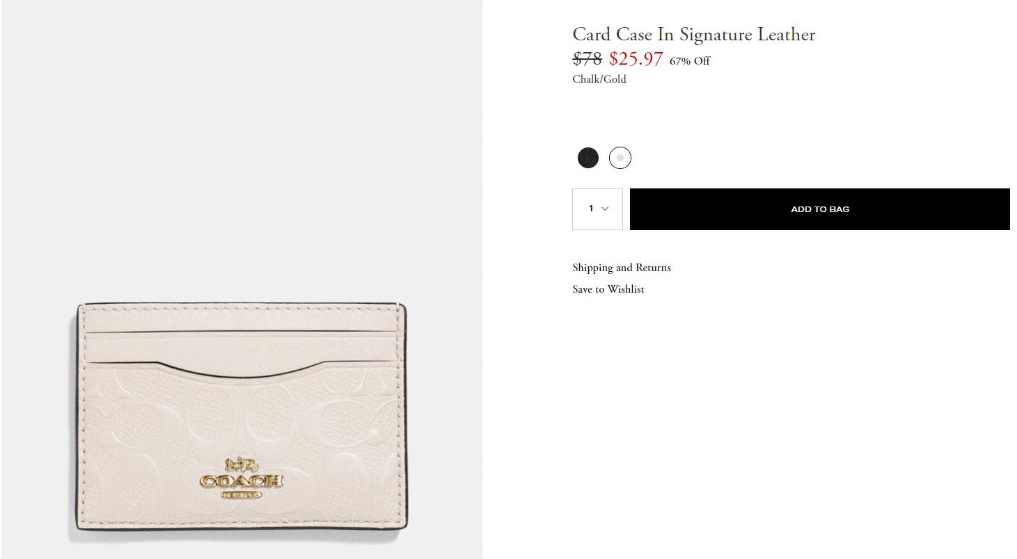 Card Case In Signature Leather