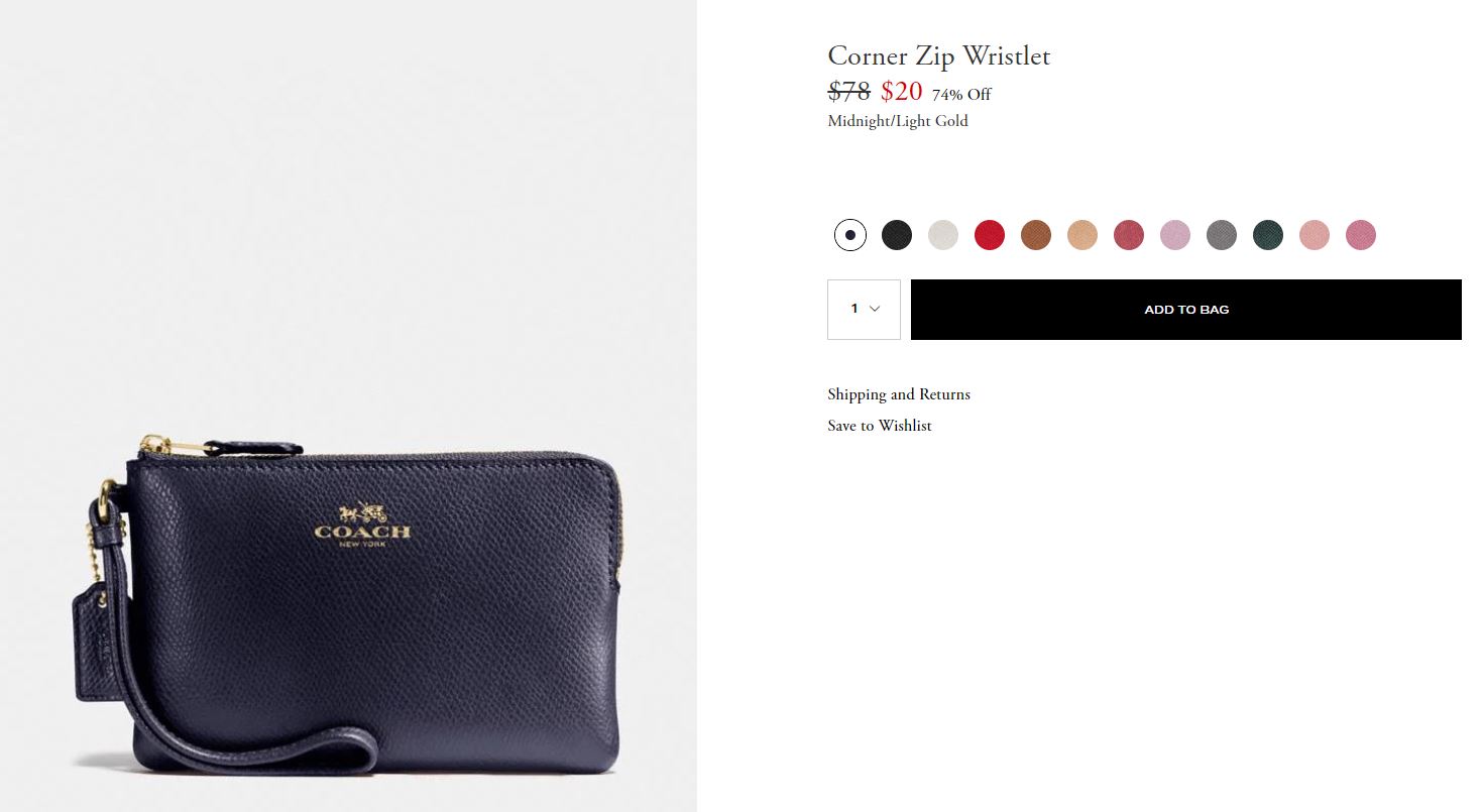 Corner Zip Wristlet