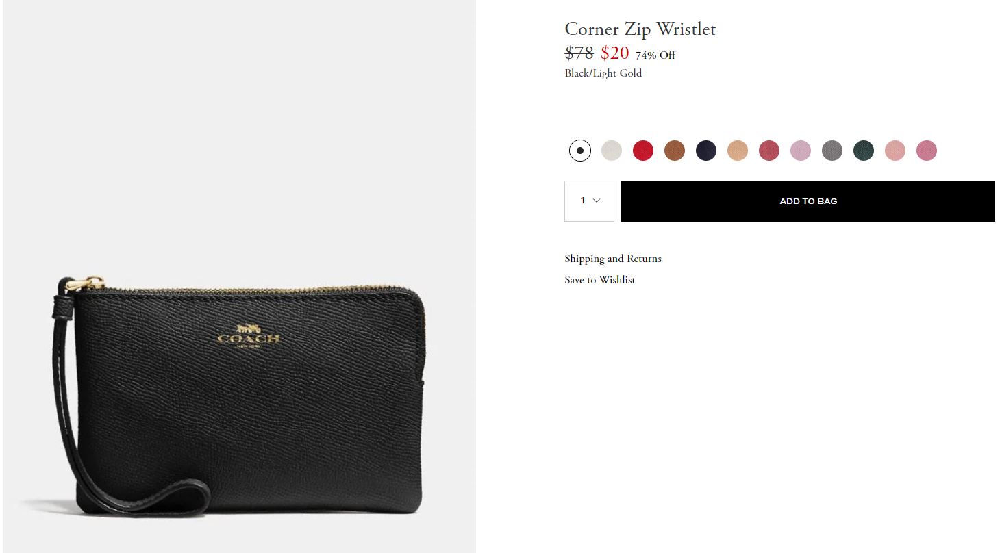 Corner Zip Wristlet