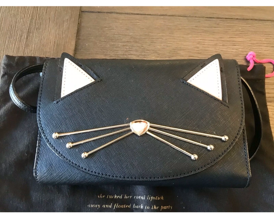 Cat crossbody clutch bag