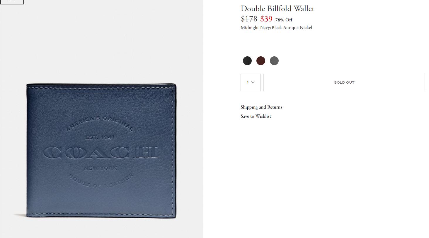 Double Billfold Wallet