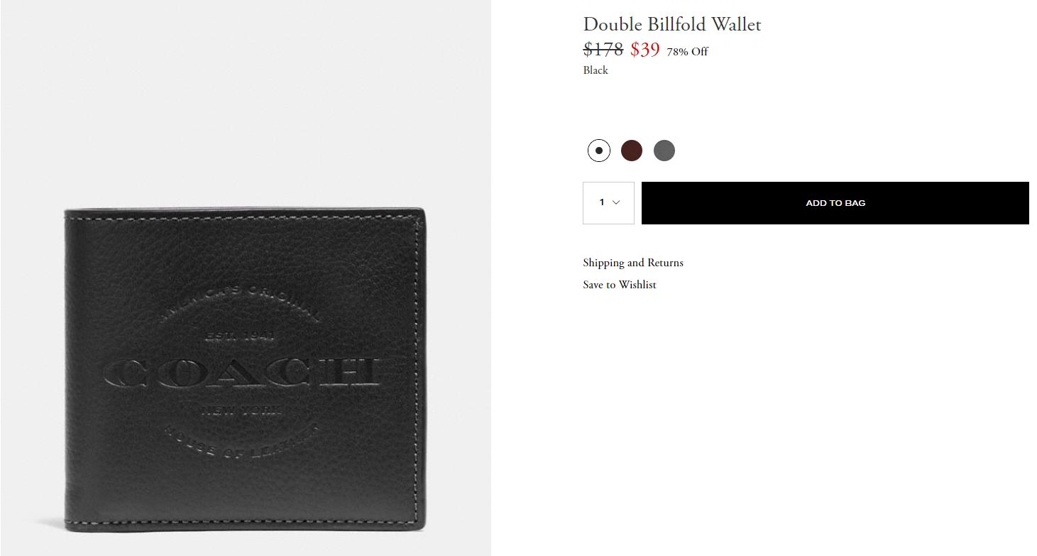 Double Billfold Wallet