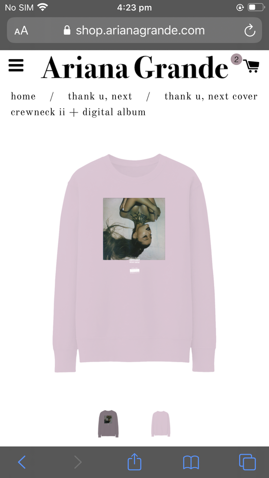 thank you next crew neck