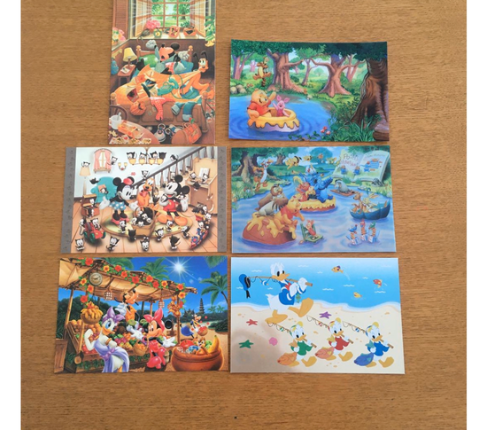 set of 6 postcards