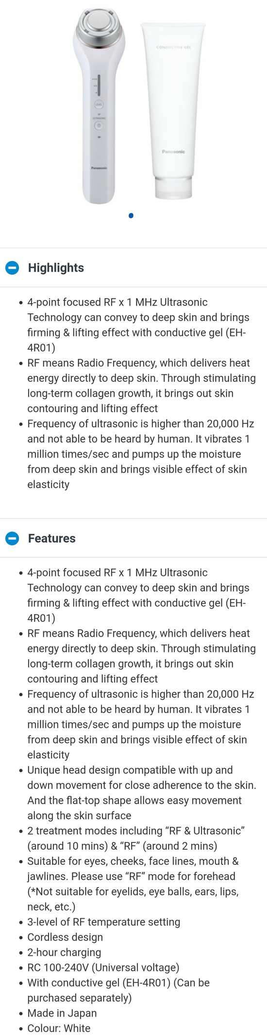 RF Beauty face device