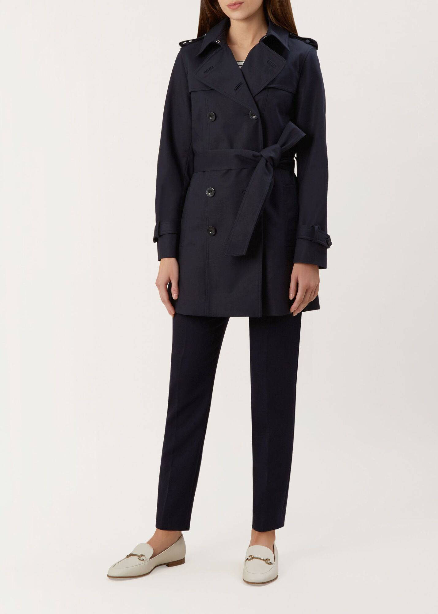 Short Sara Mac Coat, UK Size 10, Black