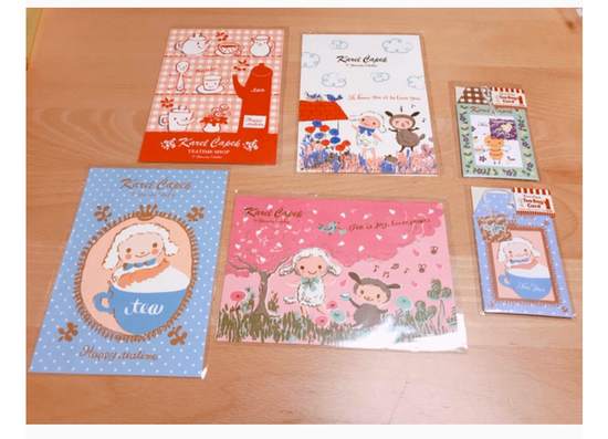 postcard and mini message card set