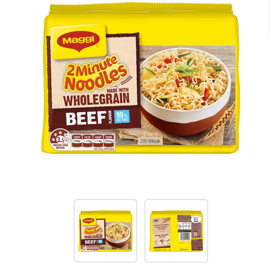 2 Minute Whole Grain Beef Noodles 5-Pack