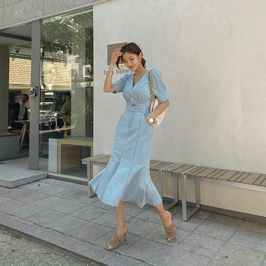 Denim dress