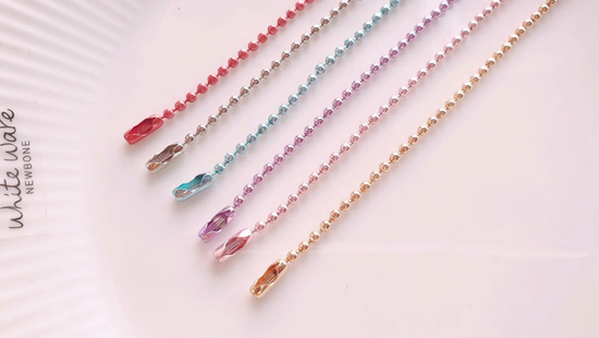 Ball Chain (Pink, Purple, Blue, Gold, Silver)