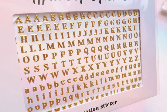 Alphabet Stickers - Gold