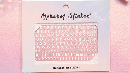 Alphabet Stickers - White