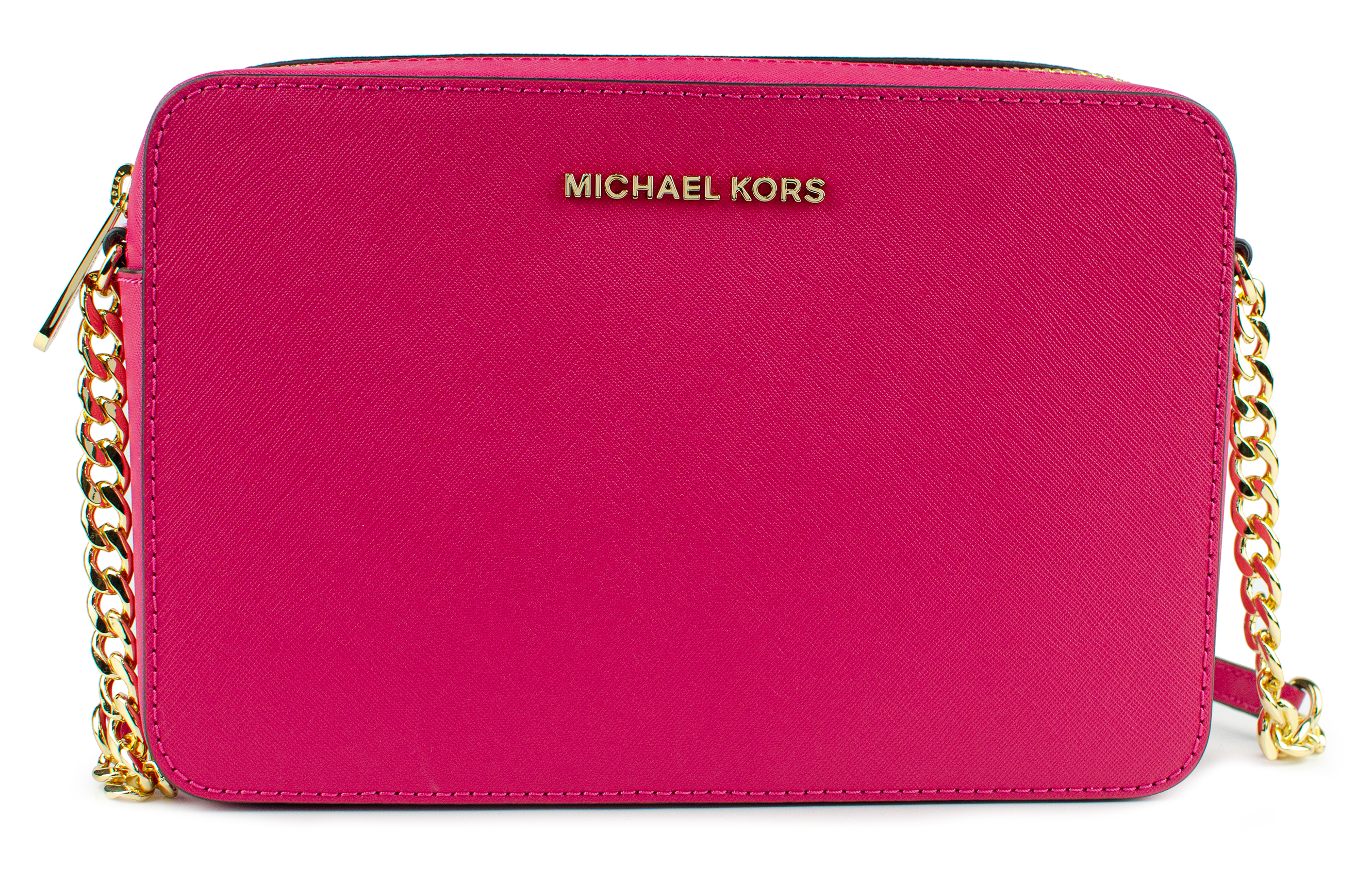 Michael Kors Jet Set Travel Slim Bifold Wallet Brown MK Scarlet Red