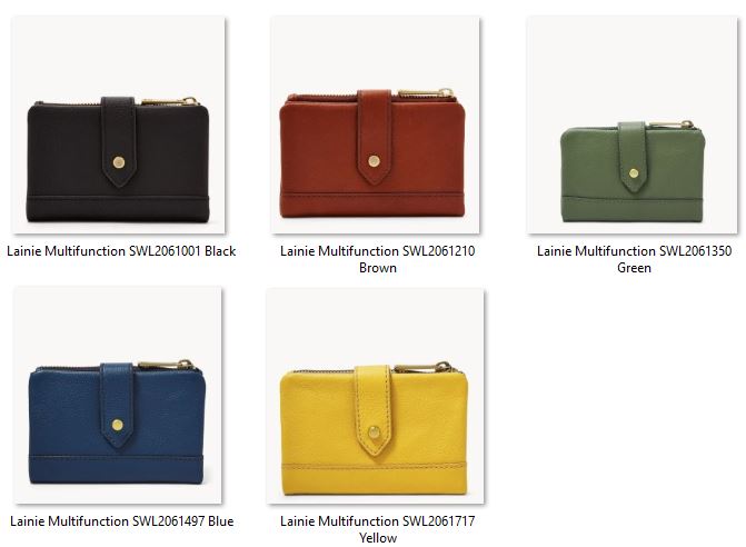 Lainie Multifunction SWL2061497 Blue / SWL2061717 Yellow / SWL2061350  Green / SWL2061001 Black / SWL2061210 Brown (One each)