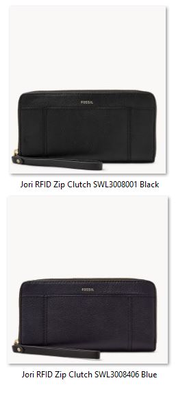 Jori RFID Zip Clutch SWL3008001 Black / SWL3008406 Blue
