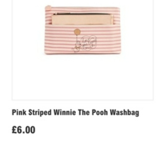pink stripe winnie the pooh washbag