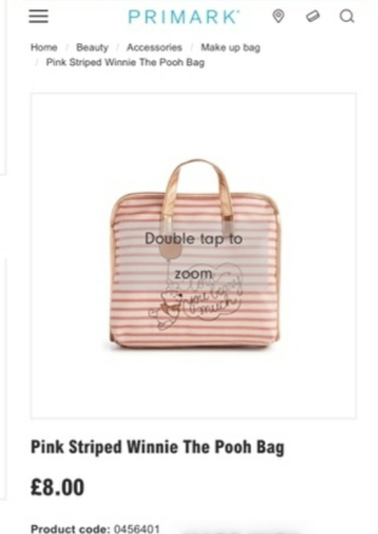 pink stripe winnie the pooh bag