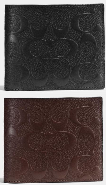Compact Id Wallet In Signature Leather F75371