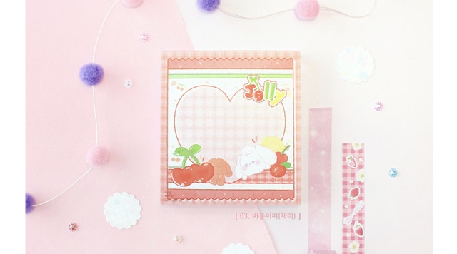 Bubble puppy Cherry memo pad