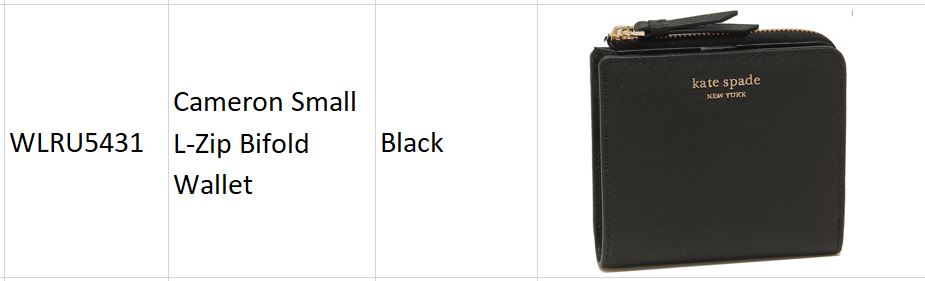 Cameron Small L-Zip Bifold Wallet WRU5431 Black