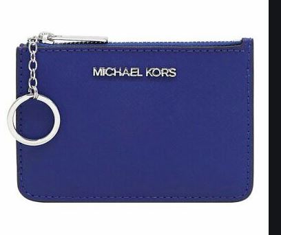 Jet Set Travel Small Top Zip Coin Pouch with ID Holder	35F7STVU1L COBALT