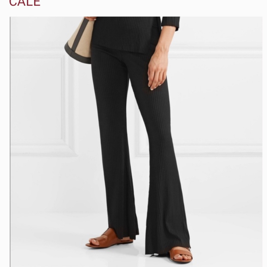 Cale Angelique ribbed stretch-jersey flared pants