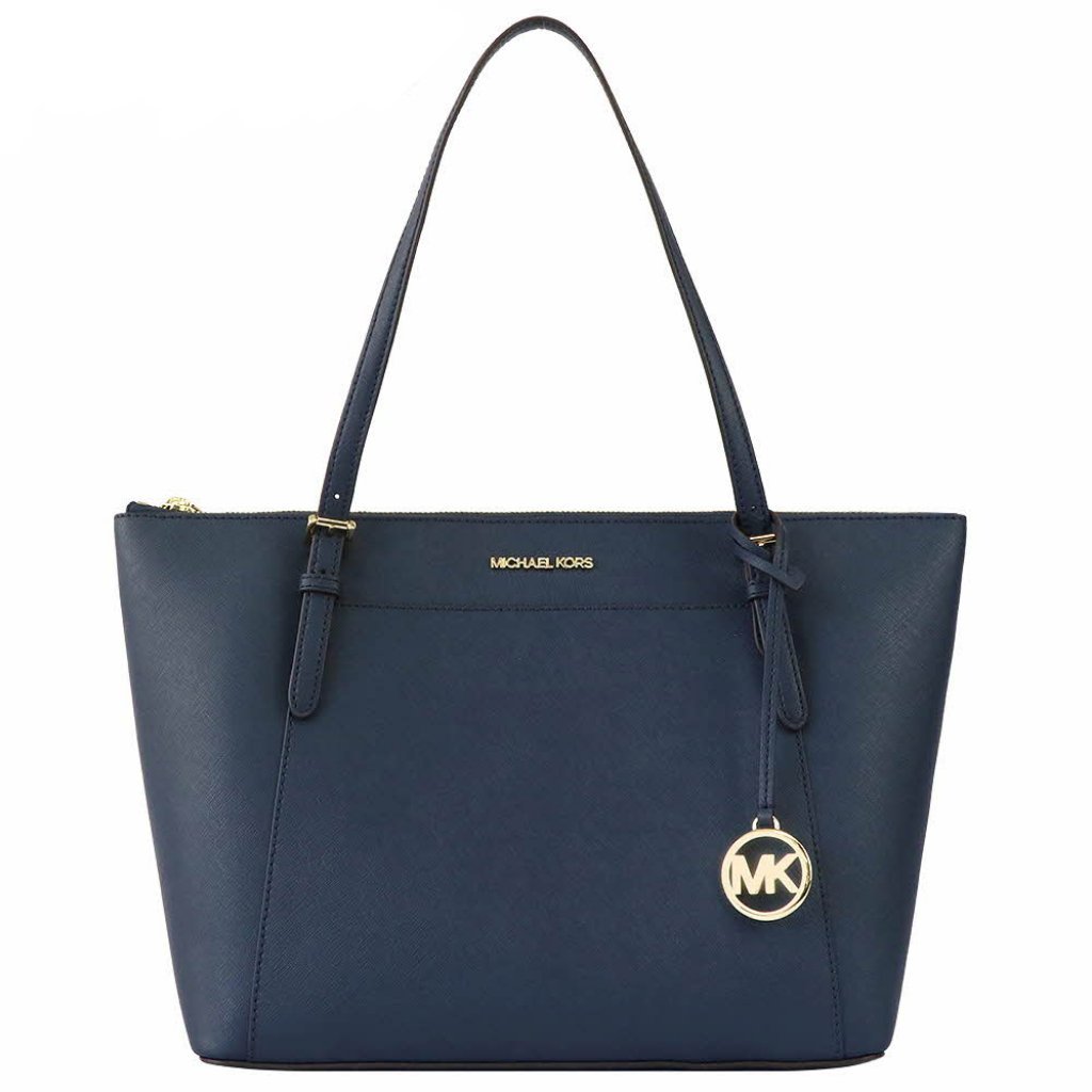 Ciara Large Top Zip Tote (Leather)	Navy	35T8GC6T9L NAVY