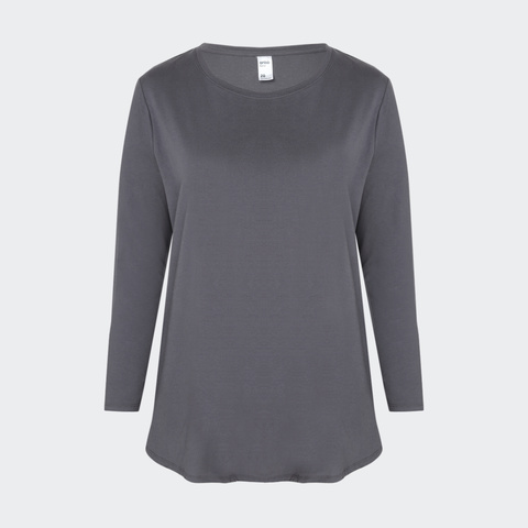 Curve Long Sleeve Cotton T-shirt