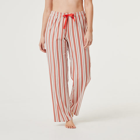 Printed Knit Pants Red Stripe Size 22