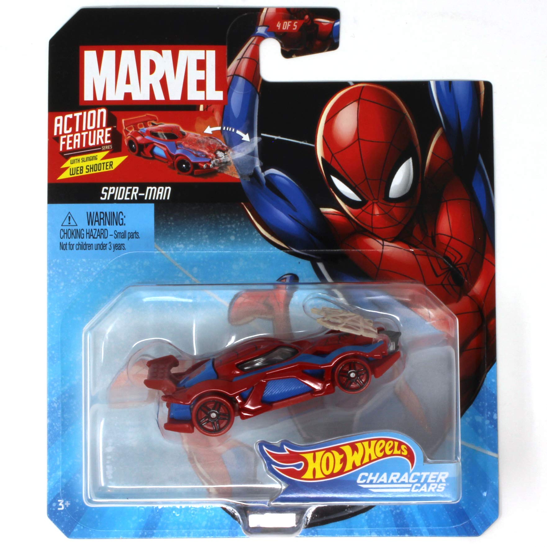 Marvel Spider Man Action Feature Web Shooter Hot Wheels Character Cars
