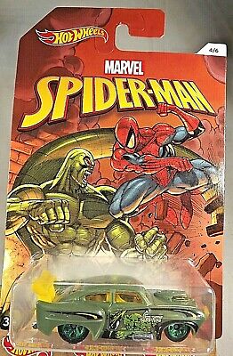 2016 Hot Wheels Marvel Spider-man/Scorpion 4/6 JADED Green w/Green 5 Spoke Wheel