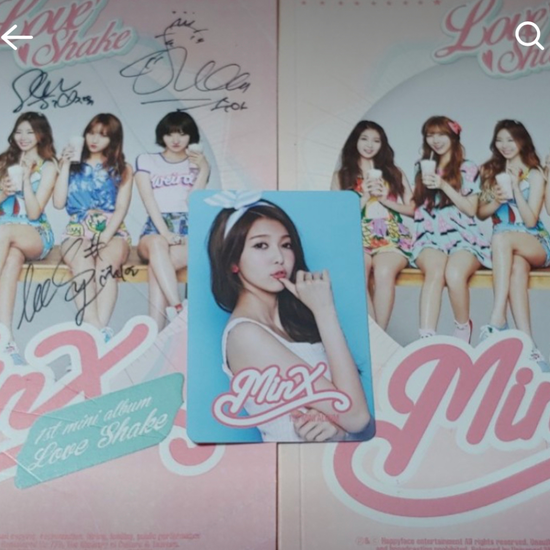 2 Piece minx album with one photocard