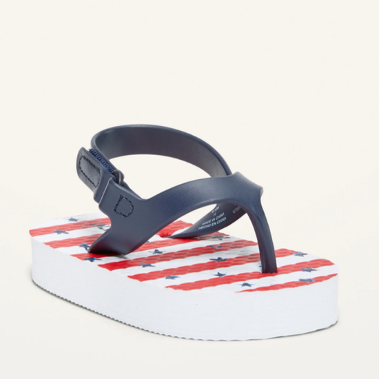 Americana-Print Flip-Flops for Toddler