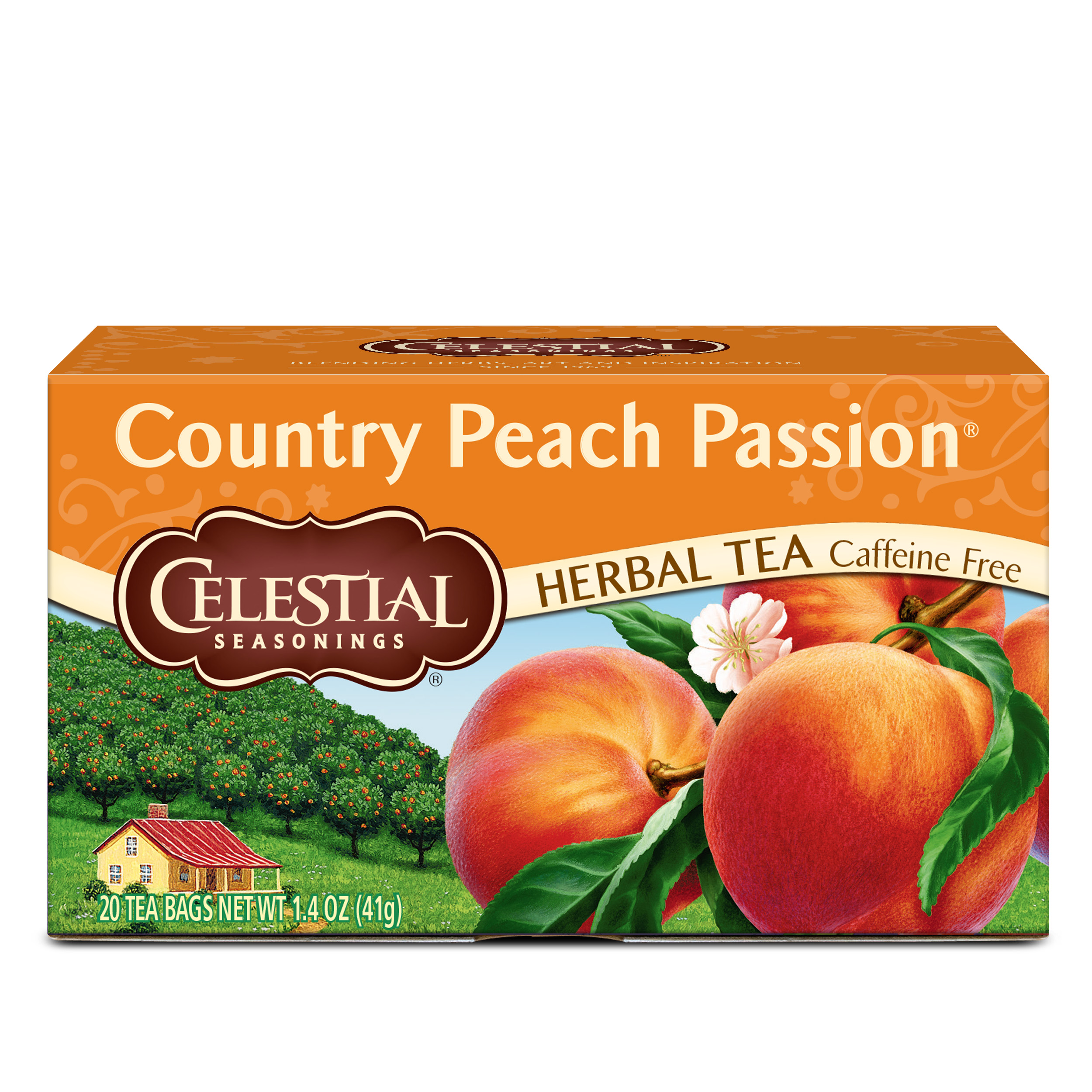 Celestial Seasonings, Country Peach Passion Herbal Tea, Tea Bags, 20 Ct