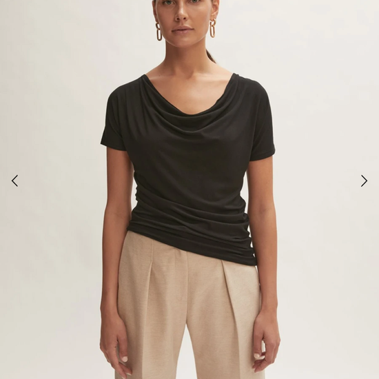 Cowl neck tee