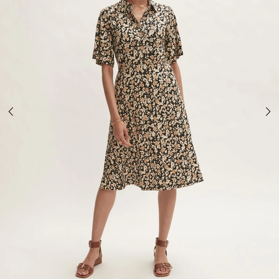 Graphics floral jersey dress