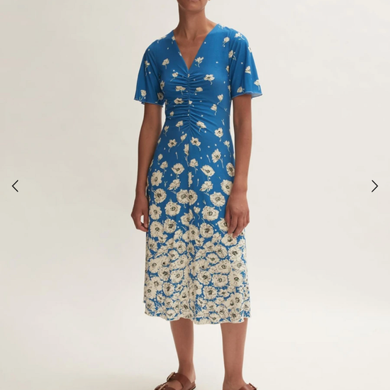 Wandering poppy jersey dress