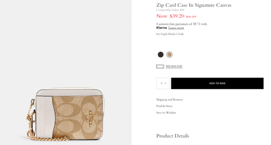 Zip Card Case In Signature Canvas_Im.Light Khaki Chalk