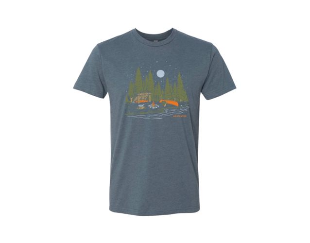 River Campsite T-Shirt (Blue) - XXL