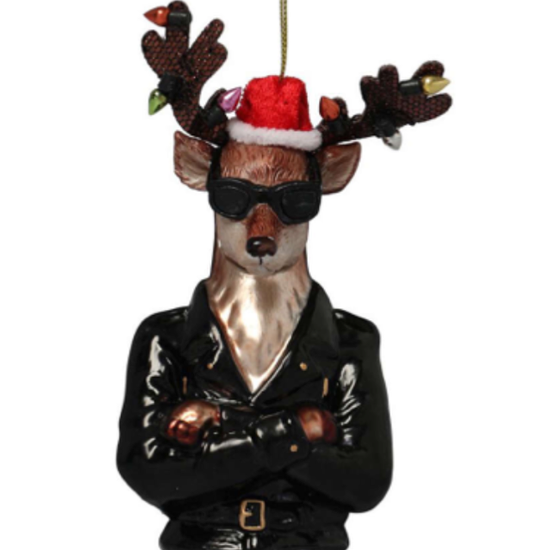 Bad Boy Blitzen Xmas tree decoration 