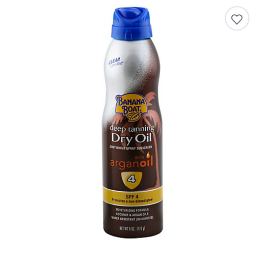 Banana Boat Clear Ultramist 6 fl. oz. Dry Oil Sunscreen Spray with Argan Oil SPF 4