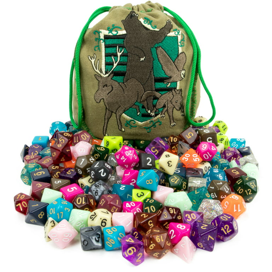 Dice bag with dice