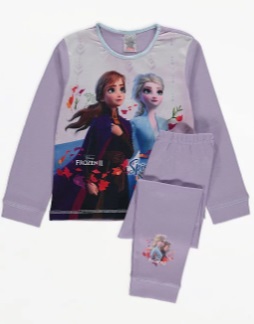 Disney Frozen 2 Anna and Elsa Lilac Raglan Pyjamas
