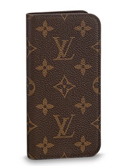 Louis Vuitton Iphone X Folio Brown PLUS Hot stamping