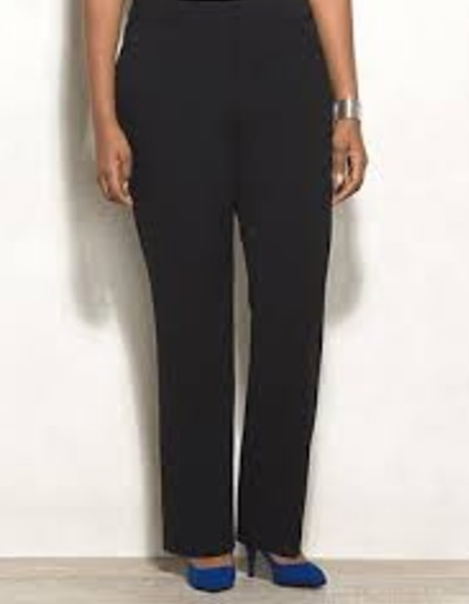 Roz&Ali Plus Size Signature Fit Straight Pants, Short