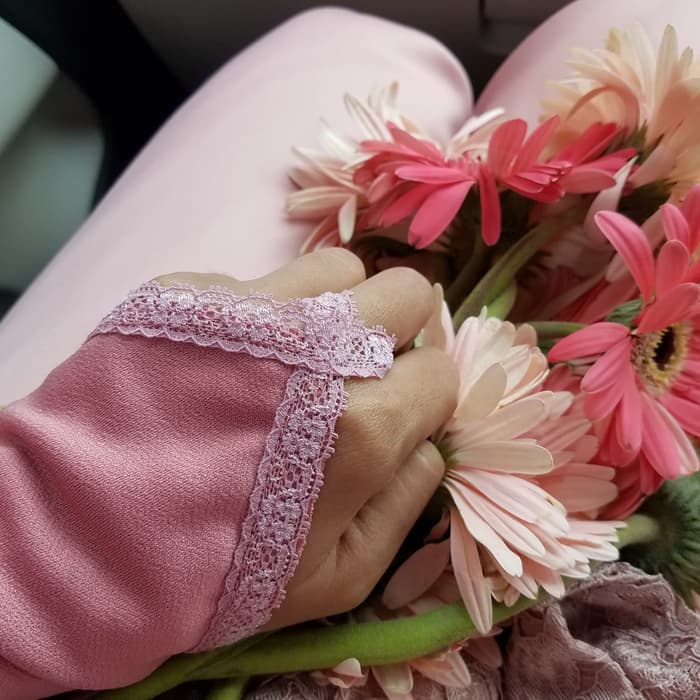 Handsock Manset Cincin Ring Renda Katun